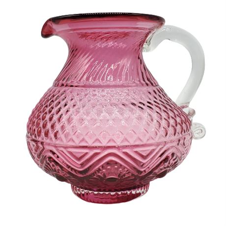Pilgrim Bennington Cranberry Glass Pitcher