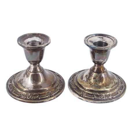 Weighted Sterling Silver Candle Holders