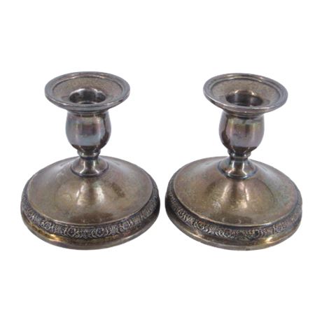 Weighted Sterling Silver Candle Holders