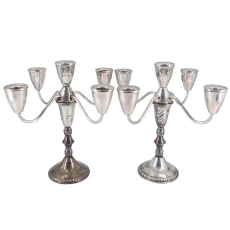 Weighted Sterling Silver Candelabra