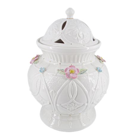 Belleek Rose Isle Covered Vase
