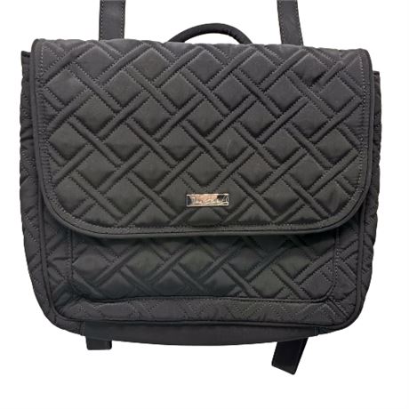 Vera Bradley Quilted Black Convertible Backpack Bag