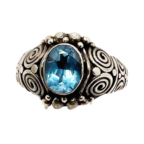 Sterling Silver Blue Topaz Ring