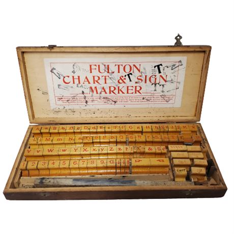 Vintage Fulton Chart & Sign Maker Stamp Set
