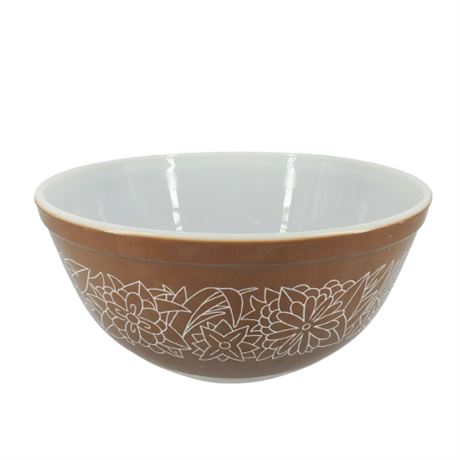 Pyrex Woodland 403 Brown Floral Nesting Mixing Bowl 2.5L