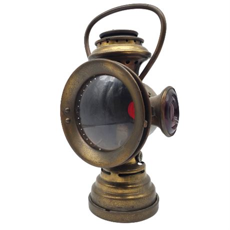Antique Neverout Brass Carriage Lamp