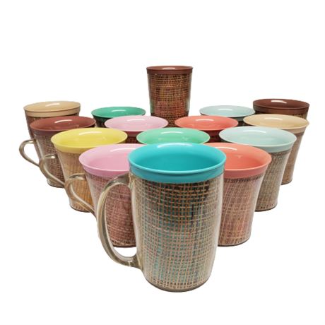 Vintage Raffiaware Miscellaneous Tiki Thatch Cups & Mugs Lot