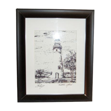 Framed "Marblehead Lighthouse" Print by Shaun Kinley