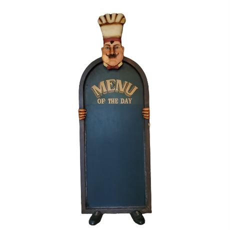 4 Foot Menu Of The Day Write-On Chef Chalkboard