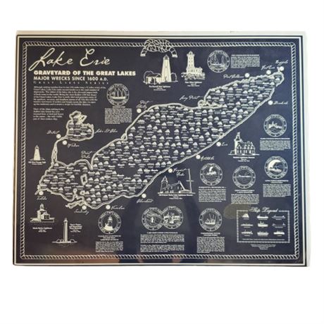 Lake Erie Graveyard of the Great Lakes Shipwreck Poster