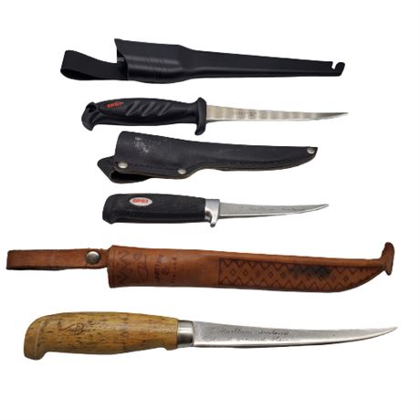 Rapala J. Marttiini Finland Fishing Knives Lot