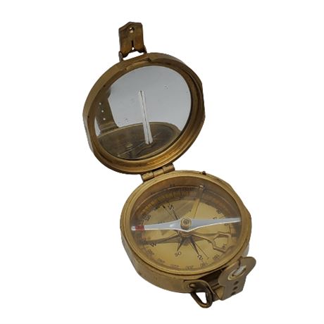 Vintage Reproduction Brass Nautical Compass