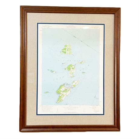 1959 Put in Bay Framed Map