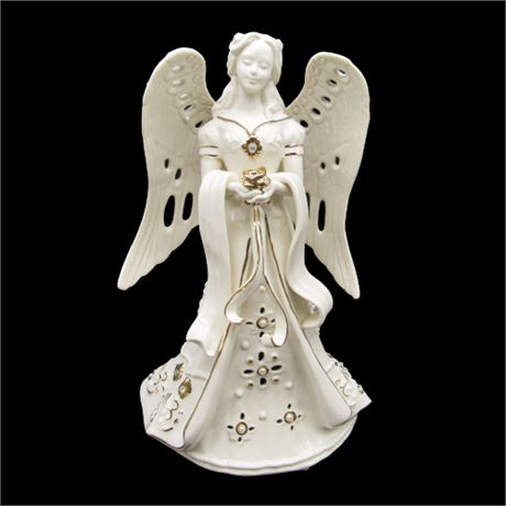 Lenox Florentine & Pearl Light up Angel Figurine