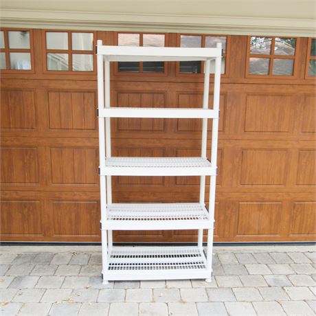 White Plastic Shelf Unit