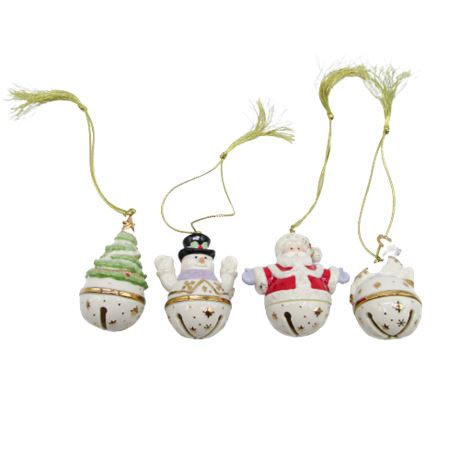 Lenox Mini Sleigh Bells Set of 4 Ornaments