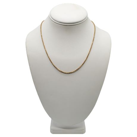 14K Gold OroAmerica Rope Chain Necklace