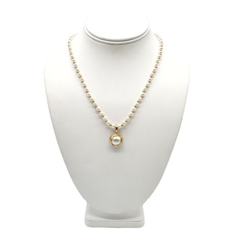 14K Gold & Pearl Necklace