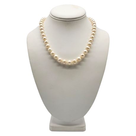 Jacmel Graduated Freshwater Pearl Necklace w/ 14K Gold Clasp
