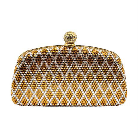 Small Silver & Gold Rhinestone Clutch