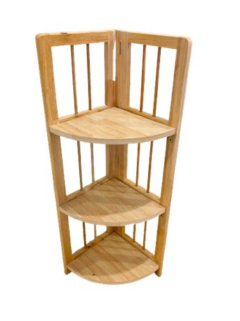 Wooden Folding Corner Bookshelf