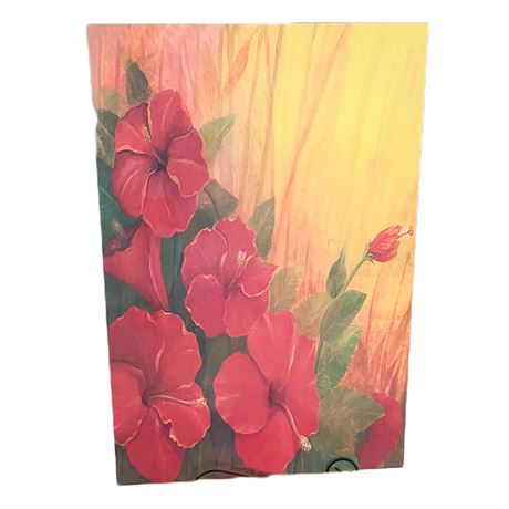 Hibiscus Fine Art Print and Metal Display Easel