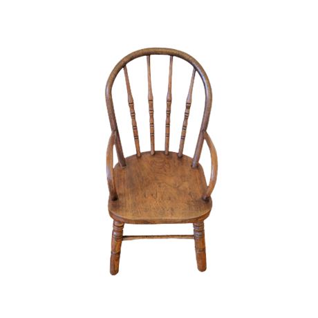 Vintage Oak Spindle Back Children's Chair
