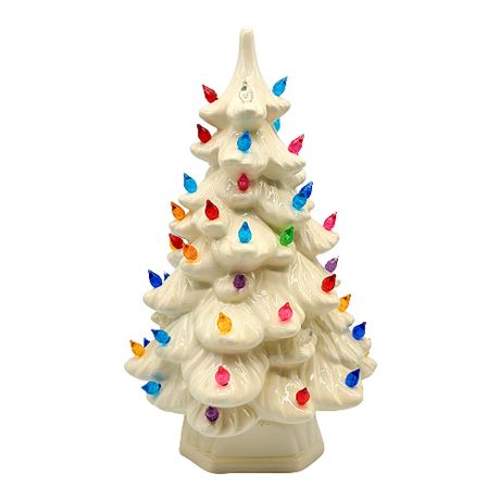 Vintage Lighted Ceramic Christmas Tree