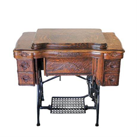 White Family Rotary Treddle Sewing Machine