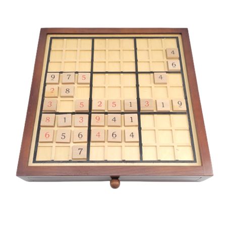 Deluxe Wood Sudoku Game Board & Tray