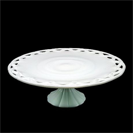 Vintage Colony Milk Glass Cake Stand