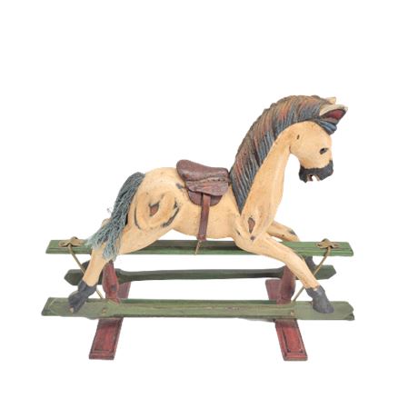 Vintage Miniature Wood Rocking Horse