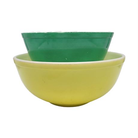 Vintage Pyrex Primary Nesting Mixing Bowl Partial Set