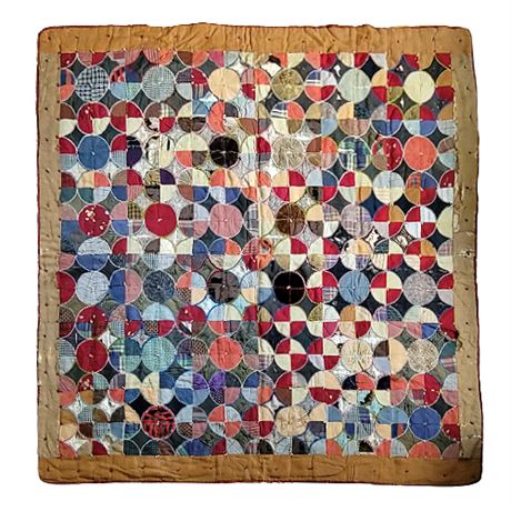 Antique "Indiana Puzzle" Variation Quilt