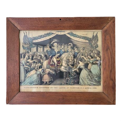 "Washington's Reception by the Ladies, at Trenton, NJ April 1789" Etching Print