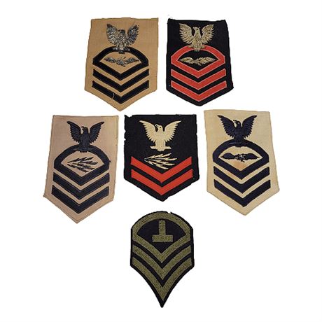 Vintage US Navy WW2 Patch Lot