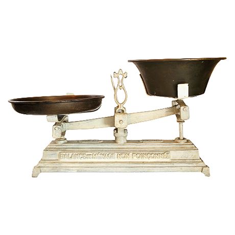 Antique French Cast Iron 5K Household Scale