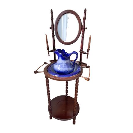 Vintage Wash Stand with Pitcher & Bowl