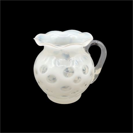 Vintage Fenton Glass Coin Dot Pitcher