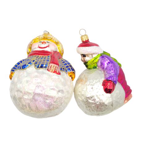 Vintage Radko Snowman Ornament Lot
