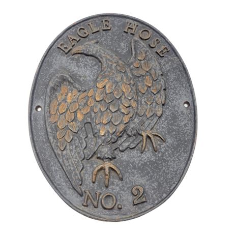 Vintage Cast Iron Eagle Hose Wall Plaque