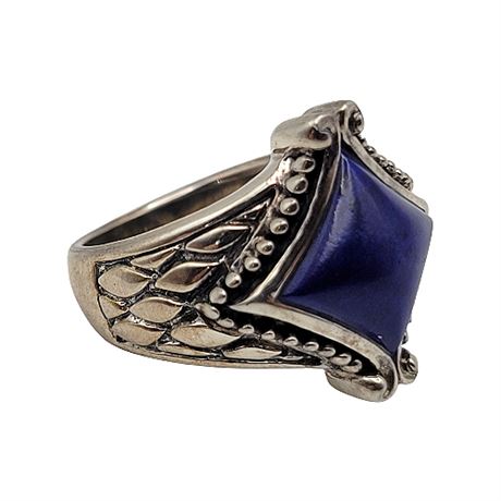 Sterling Silver Sally C. Lapis Lazuli Ring