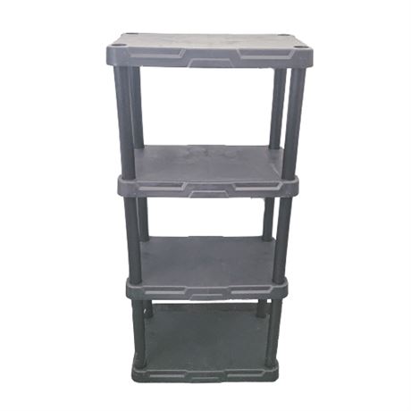 Black Plastic Shelf Unit