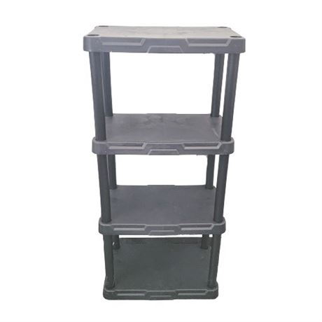 Black Plastic Shelf Unit