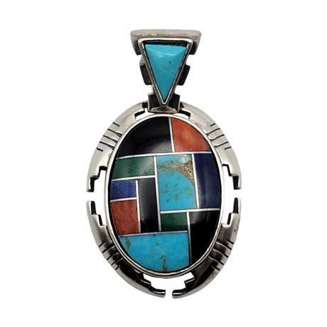 Carolyn Pollack Sterling Silver Native/Southwestern Style Pendant