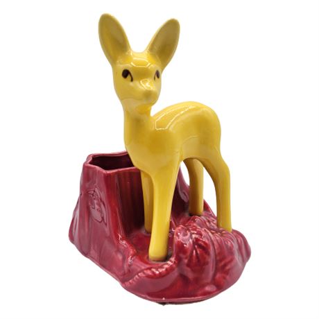 Vintage Shawnee Pottery Ceramic Deer Planter