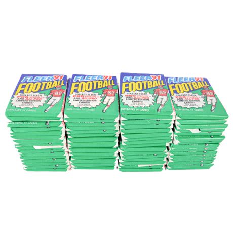 Unopened Fleer '91 Football Card Packs