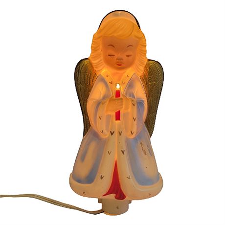 Vintage Molded Plastic Light-Up Angel