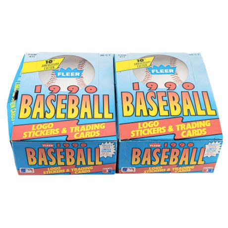 Fleer 1990 Baseball Card Booster Boxes