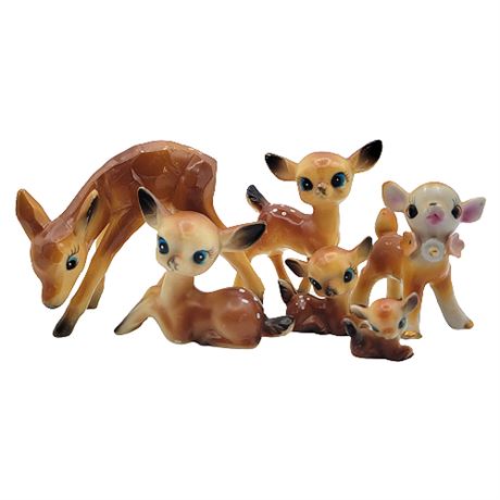 Lot Vintage Deer Figurines